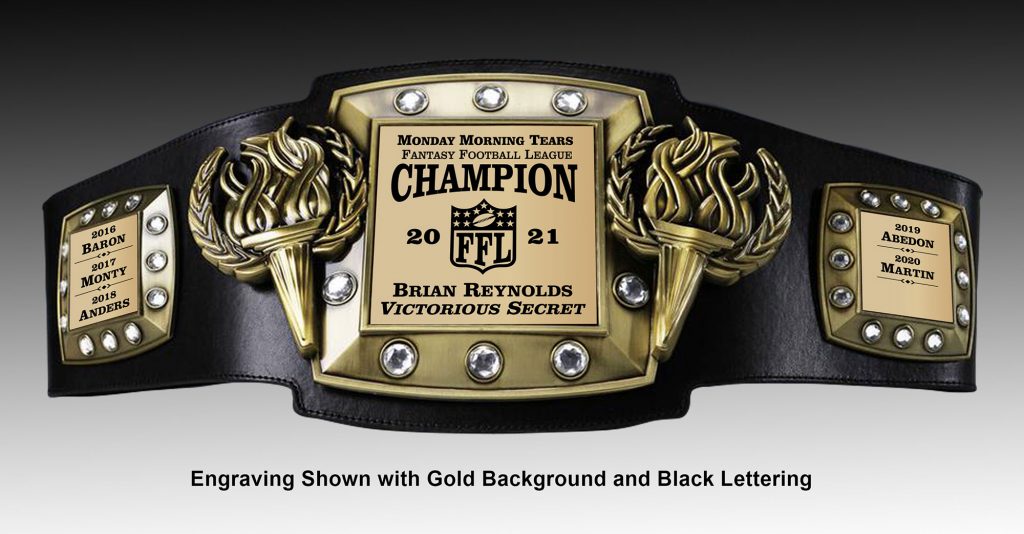 Championship Belt Replacement Plates - SLD Awards