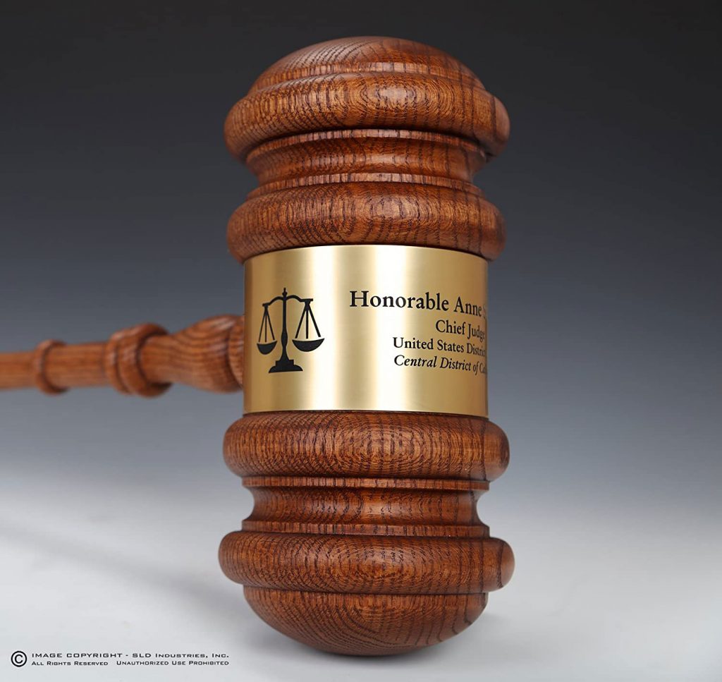 Giant 3Ft. Solid Oak Gavel Custom Engraved Gavel Band
