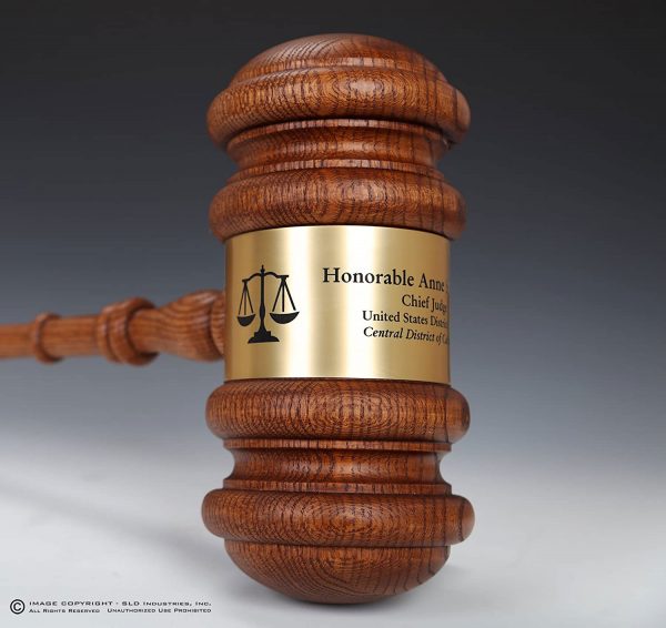 Giant 3Ft. Long Solid Oak Gavel with Engraved Gavel Band
