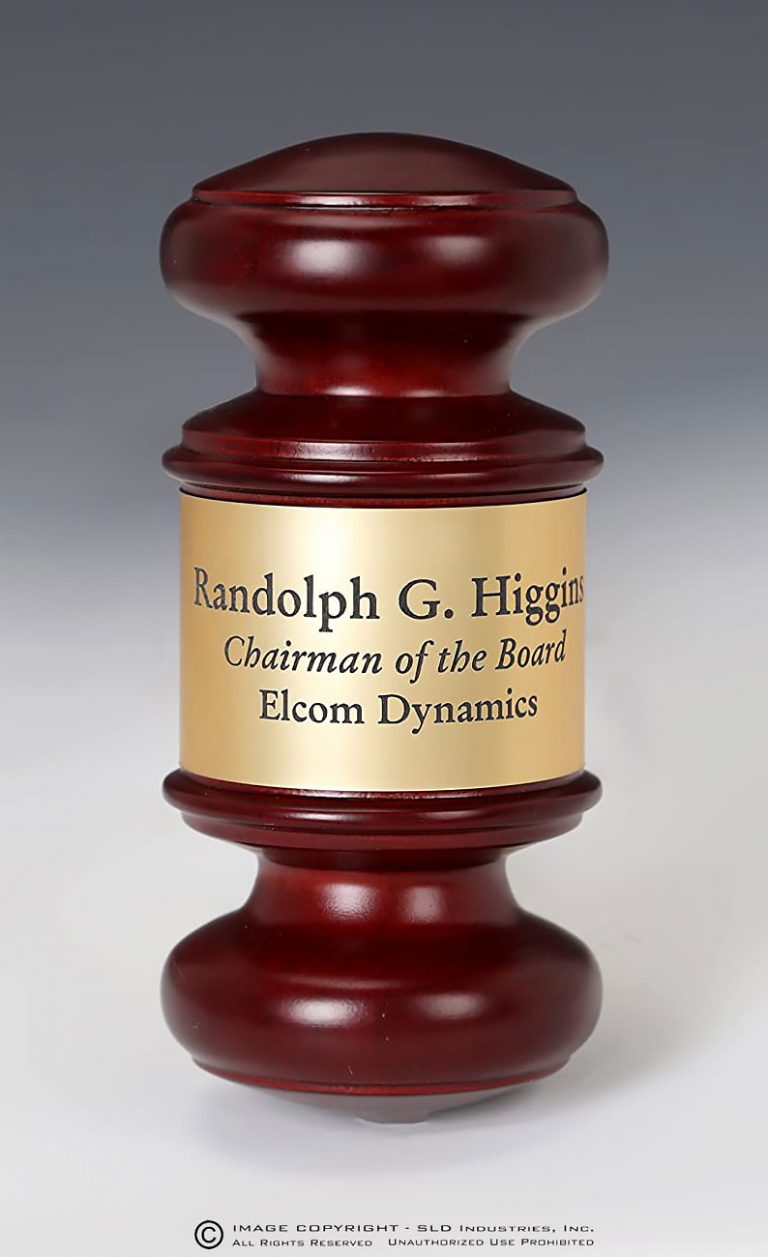 Giant Two Foot Long Rosewood Gavel With Engraved Gavel Band